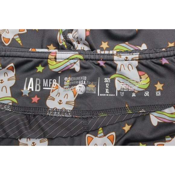 IAB Mfg women's 3 in unicorn cat kitten athletic gym performance workout shorts - Picture 9 of 10